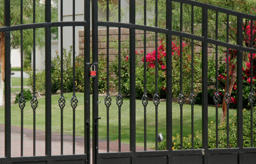 iron entry doors and gate